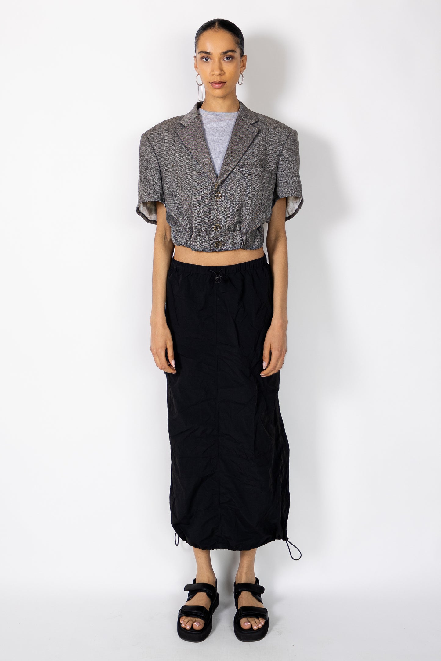 BILLIE BOMBER BLAZER - MID LENGTH GREY