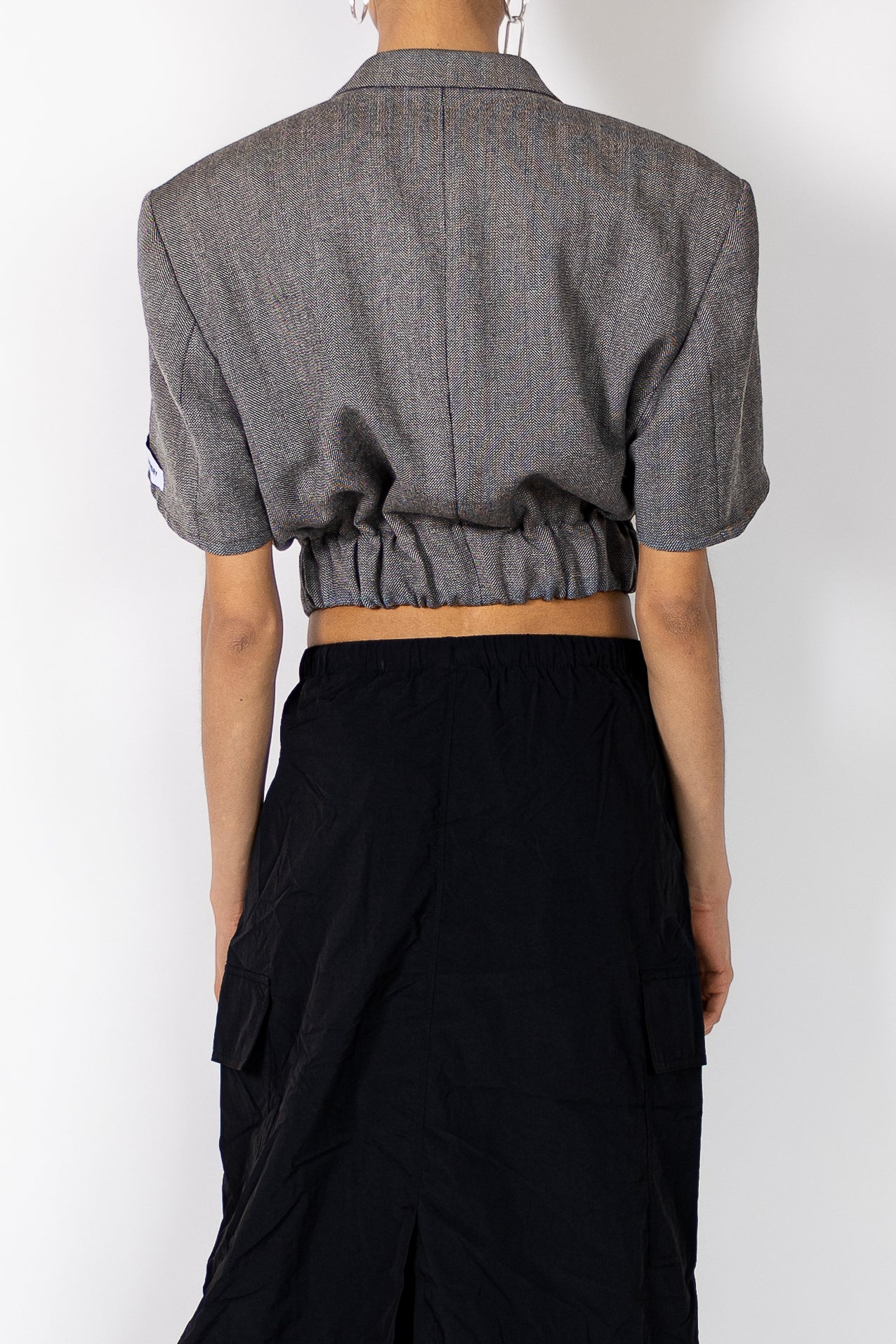 BILLIE BOMBER BLAZER - MID LENGTH GREY