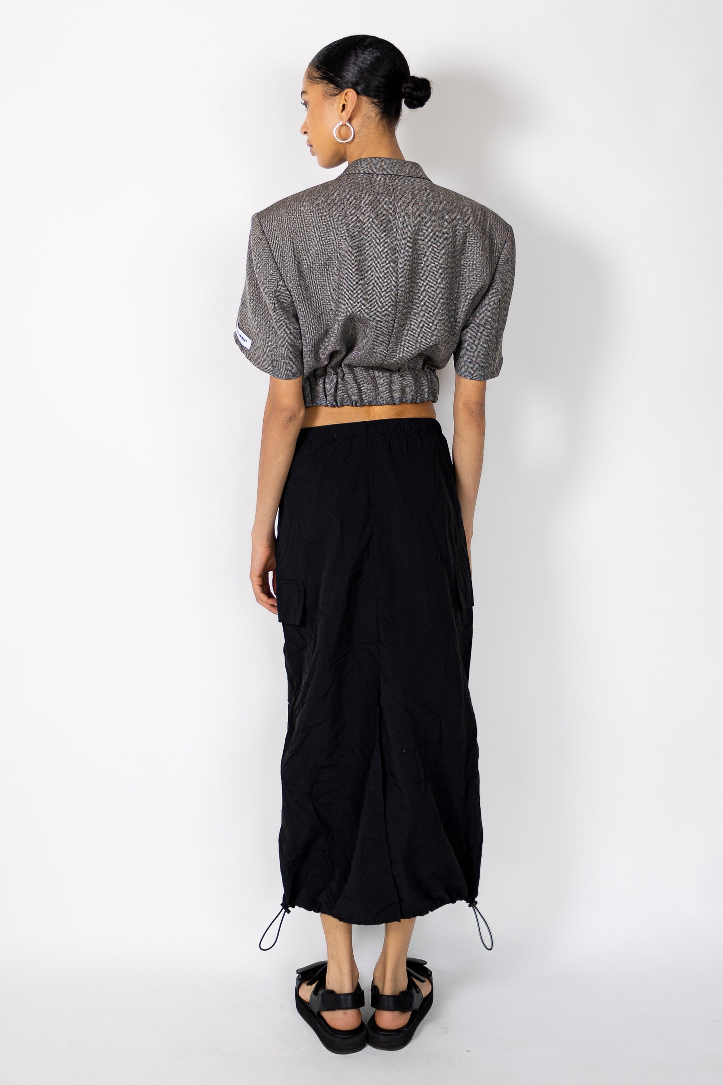BILLIE BOMBER BLAZER - MID LENGTH GREY
