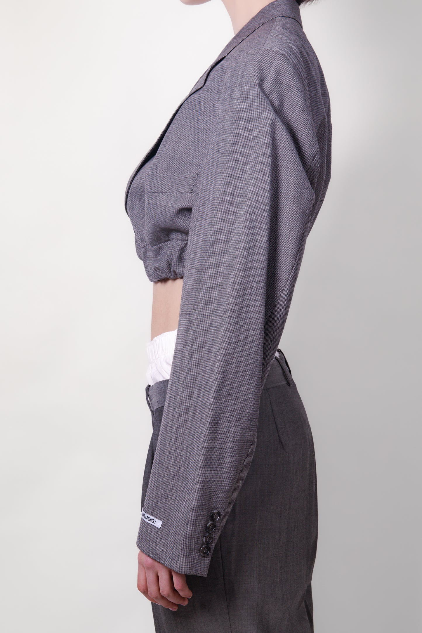 ELLIOT BOMBER BLAZER - SHORT-LENGTH GREY