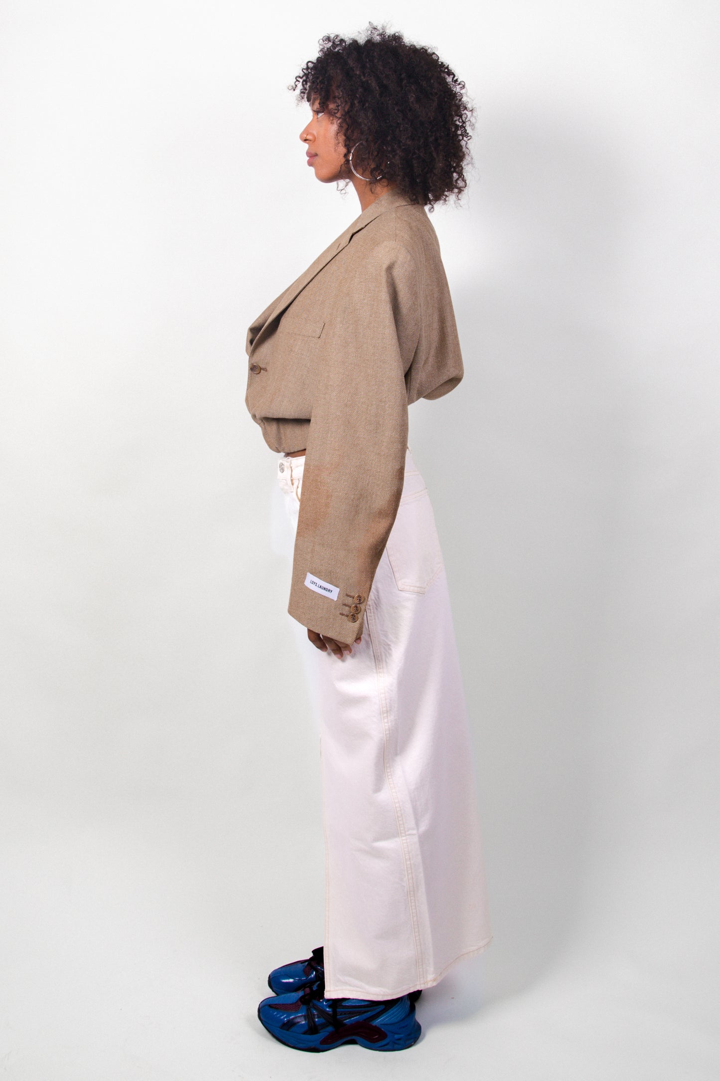 ELLIOT BOMBER BLAZER - MID LENGTH BEIGE