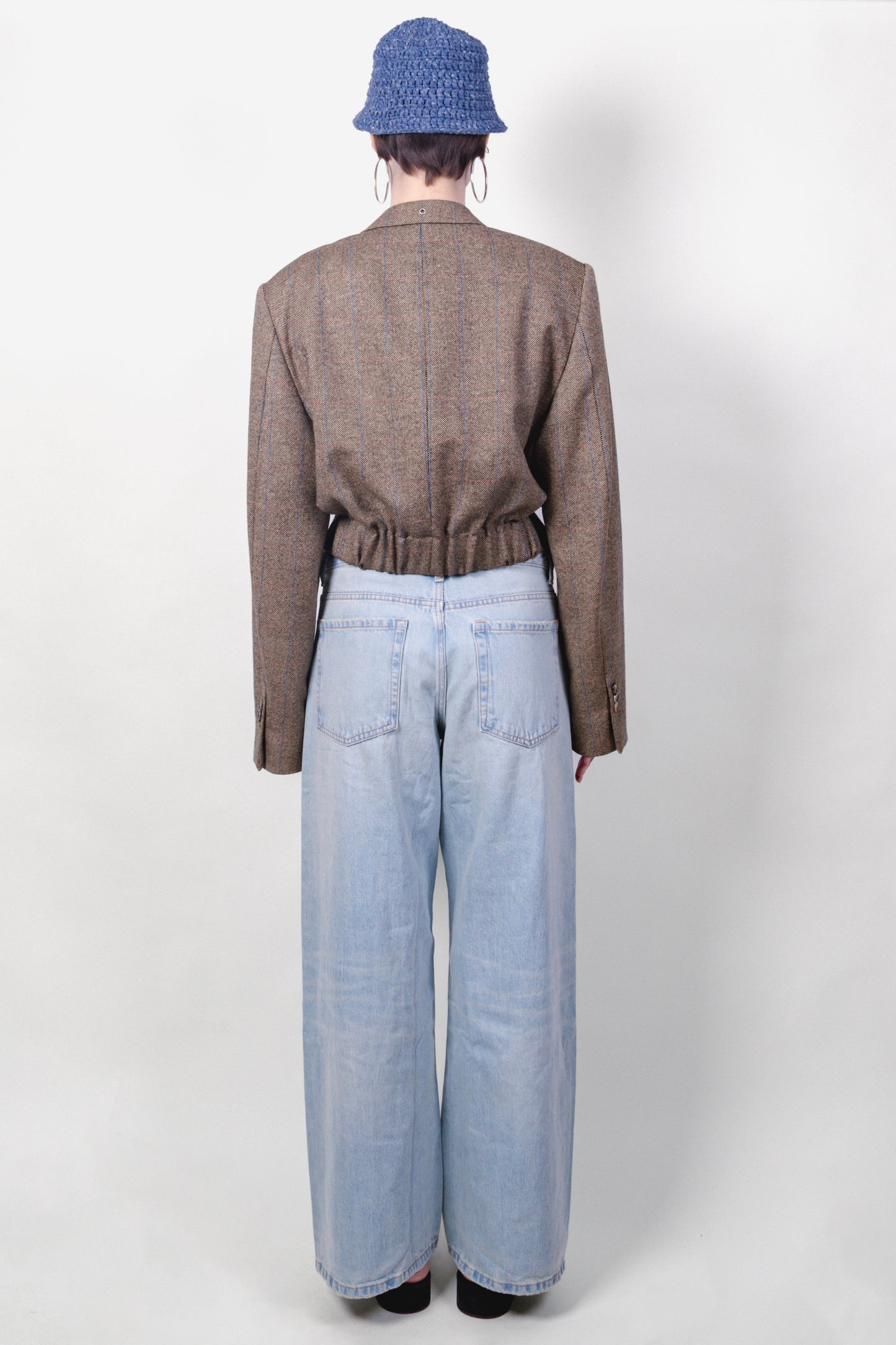 ELLIOT BOMBER BLAZER - MID LENGTH BROWN